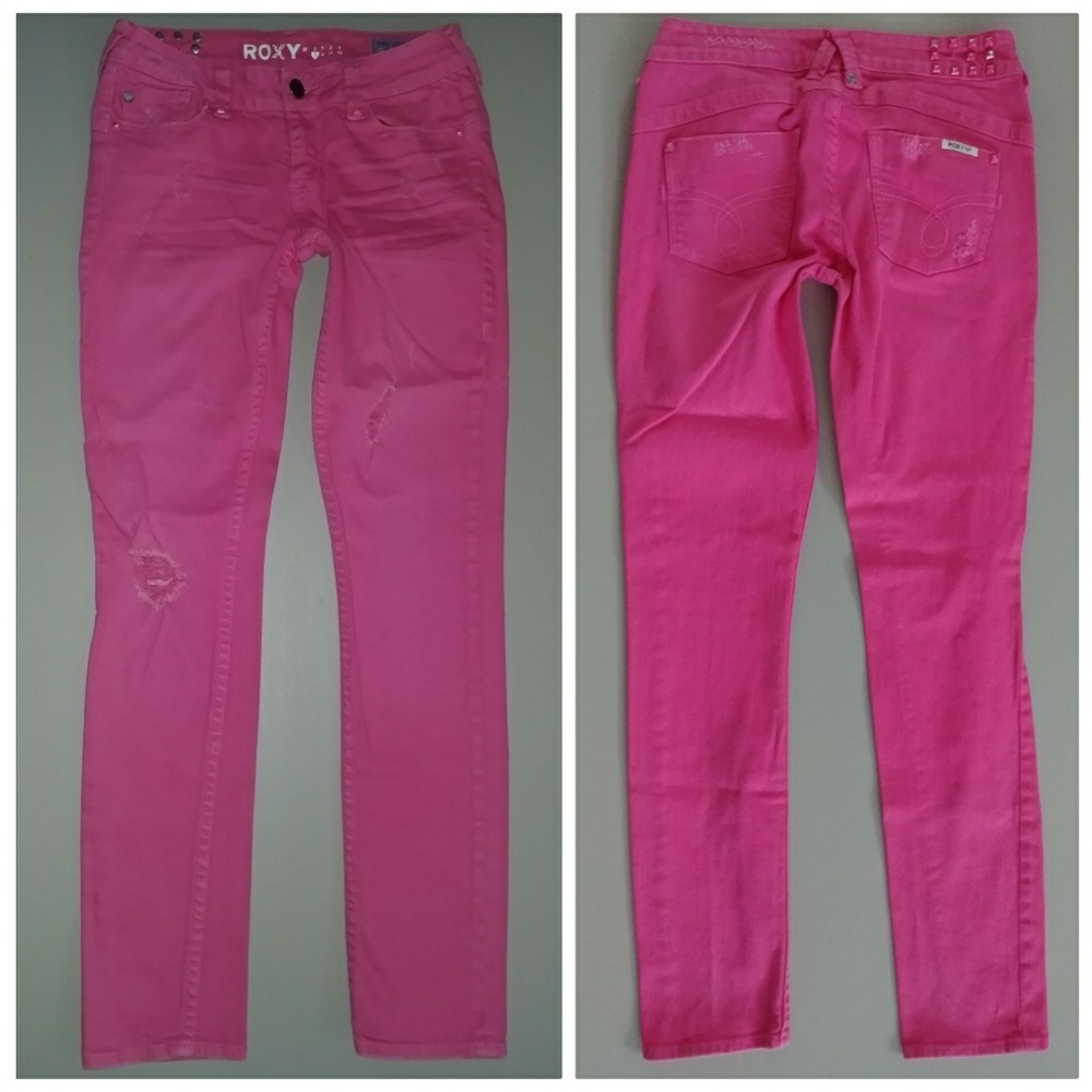 3/$50 sale ROXY DISTRESSED DENIM SKINNY FIT JEANS